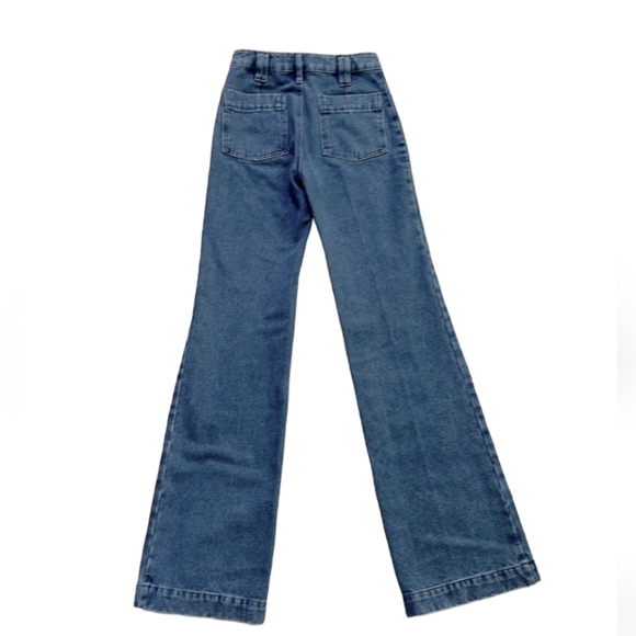 Sezane Augusto Trouser Jeans in Blue Denim Flare Size 36 US 4 - Picture 9 of 14